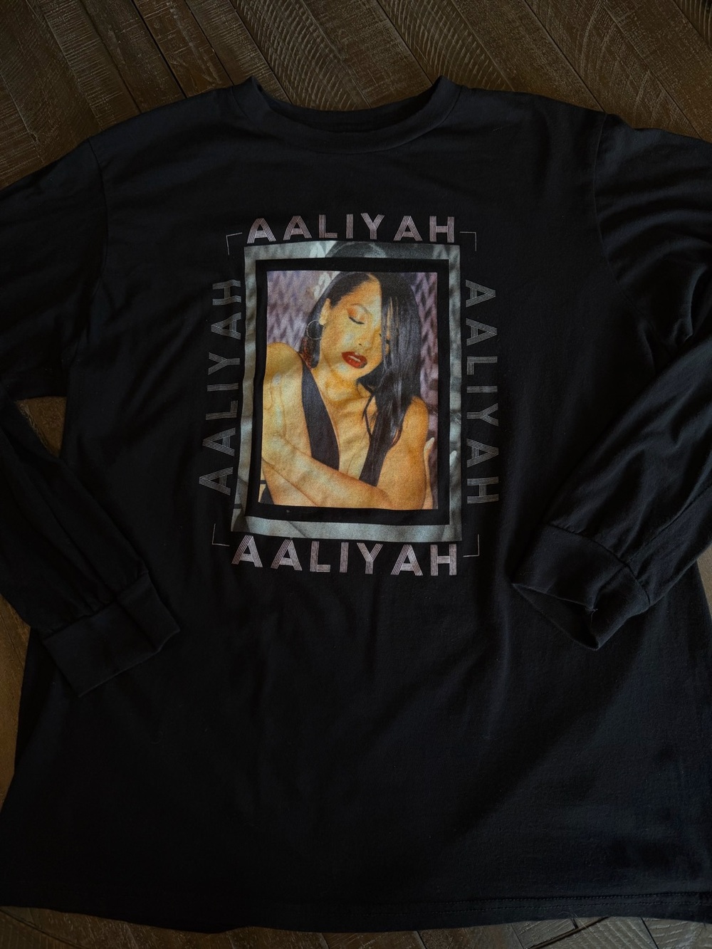 Cross Colours x Aaliyah Graphic Long Sleeve Shirt Black
